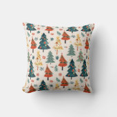Coussin Colourful Christmas Pine Trees Seamless Pattern (Recto)