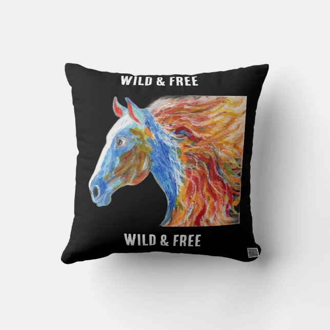 Coussin Colourful Horse (Mum Stanworth) (Verso)