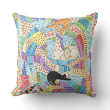 Colourful Patchwork Catnap Doodle