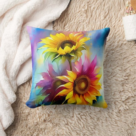 Coussin Colourful Sunflowers (Couverture)