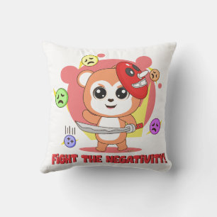 Coussin Combattre la négativité : mignon animal Frienz