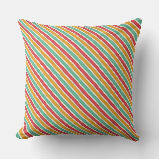 Coussin Combinaisons de couleurs dynamiques : rayure diago (Recto)
