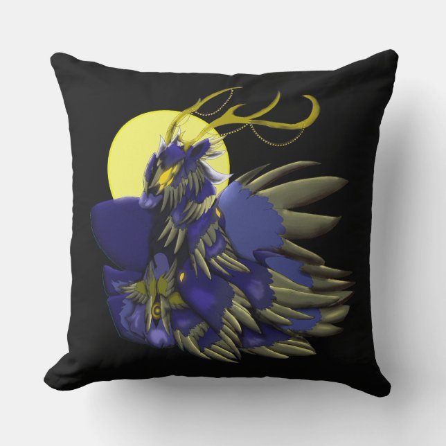 Coussin Comet Dark Fantasy Reindeer Holiday Humor  (Recto)