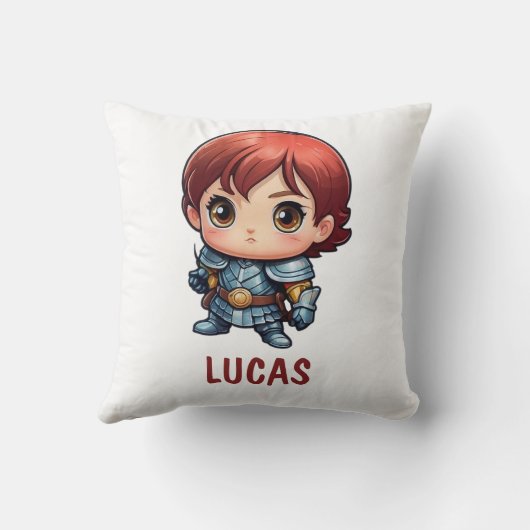 Coussin Comic Knight Hero Enfants Jeter l'oreiller (Verso)