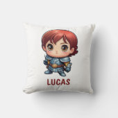 Coussin Comic Knight Hero Enfants Jeter l'oreiller (Recto)