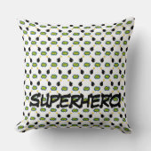 Coussin Comics Superhero NOM Pow Bang Bomb Enfants Amusant (Recto)