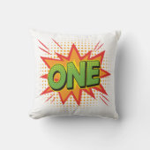 Coussin Comique Nouveau-né bébé 1er anniversaire Vintage (Recto)