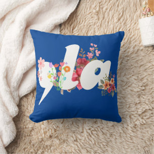 Coussin Comma la Floral Kamala Harris Président Fleurs