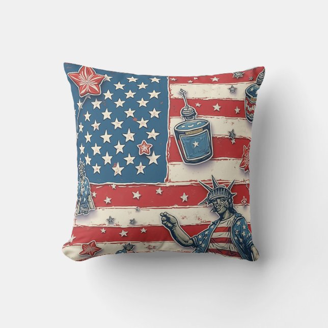 Coussin commémoratif du jour de l'indépendance (Recto)