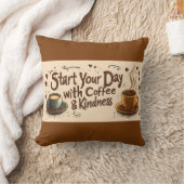 Coussin Commencez votre journée avec un devis de café et d (Couverture)
