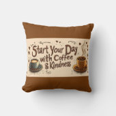 Coussin Commencez votre journée avec un devis de café et d (Recto)