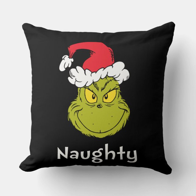 Coussin Comment le Grinch a volé Noël | Grinch méchant (Recto)