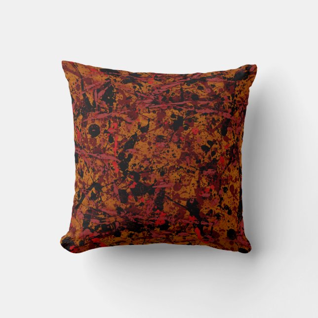 Coussin Commotion no 1 Abstrait d'oreiller à lancer (Recto)