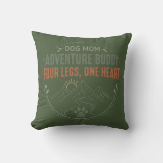 Coussin Compagne d'aventure Maman de Chien Quatre Pattes U