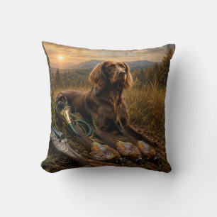 Coussin Compagnon de chasse Pointer allemand à poil long