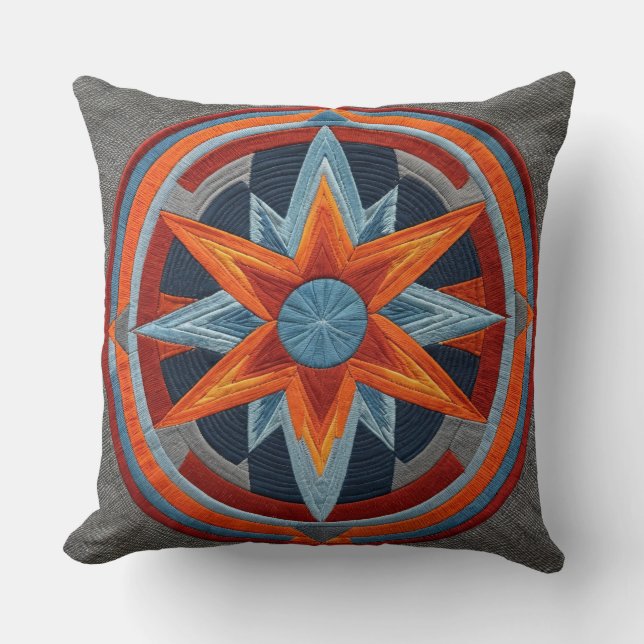 Coussin Compas Cherokee (Recto)