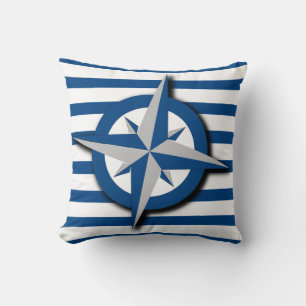 Coussin Compass and stripes