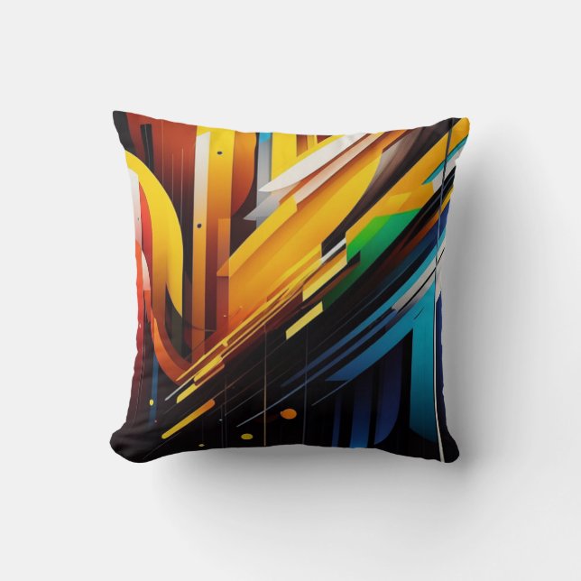 Coussin Composition Abstraite dynamique (Recto)
