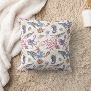 Coussin Composition de aquarelle sous-marine Série Design 