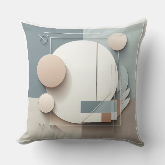 Coussin Composition de cercle dimensionnel (Recto)