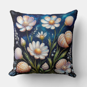 Coussin Composition florale élégante avec coquillages