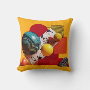 Coussin Composition géométrique colorée abstraite