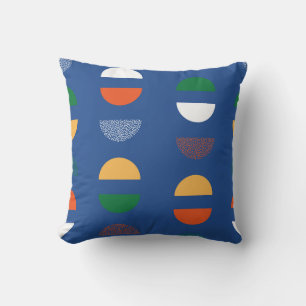 Coussin Composition géométrique en demi-cercle