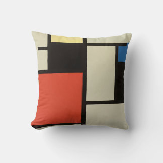 Coussin Composition mondrienne Art moderne de la peinture 