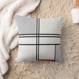 Coussin Composition (No. 1) Gris-Rouge Piet Mondrian