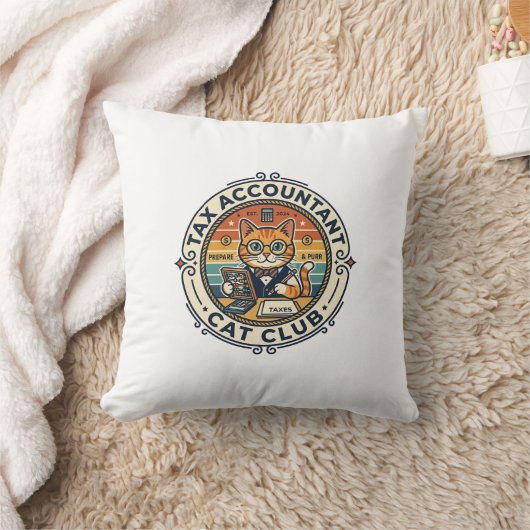 Coussin Comptable fiscal chat mignon kitty design - Compte (Couverture)