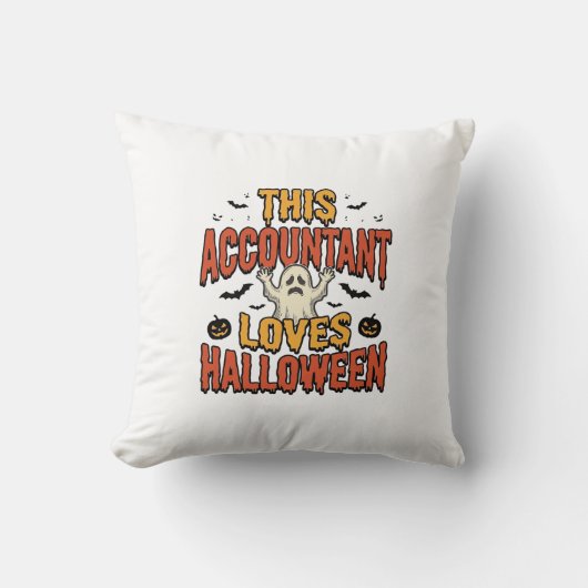 Coussin Comptable Halloween Chemise Vintage Ghost Design_1 (Recto)