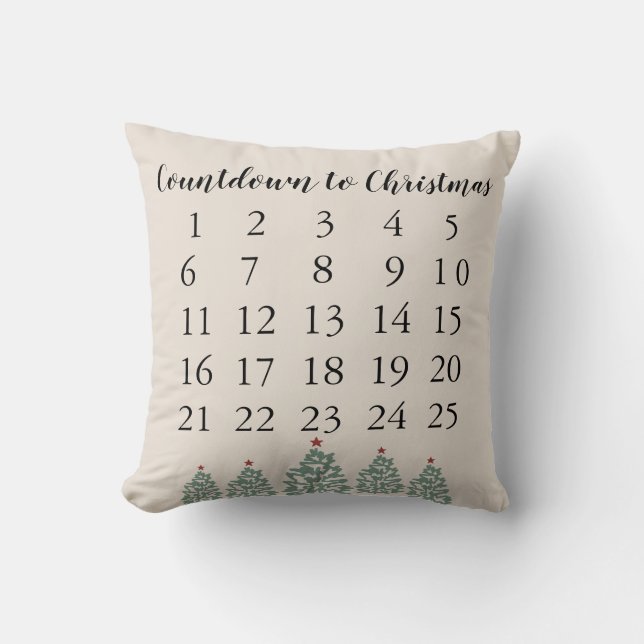 Coussin Compte à rebours pour l'illustration de l'arbre de (Recto)