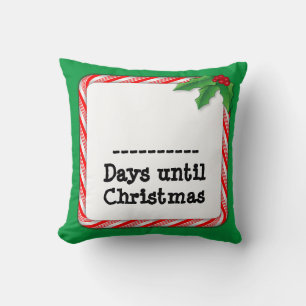 Coussin Compter les jours jusqu'à Noël