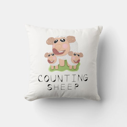 Coussin Compter les moutons. (Recto)