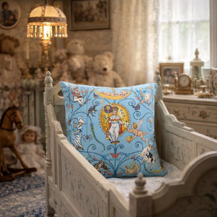 Coussin Comptines rétro de l'ère victorienne par Walter Cr
