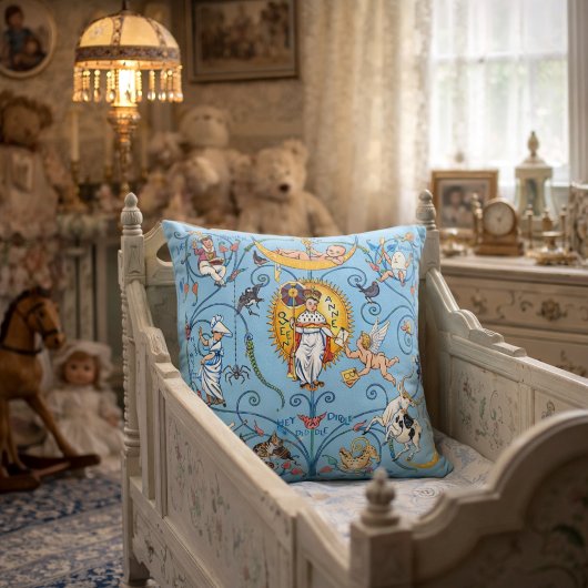 Coussin Comptines rétro de l'ère victorienne par Walter Cr