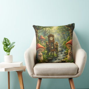 Coussin Comte Forest gnomes ruisseau champignon grand-père