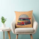 Coussin Concept de van de course rétro customisé (Chaise)