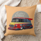 Coussin Concept de van de course rétro customisé (Couverture)