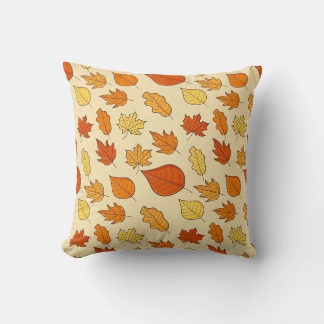 Coussin Concept feuille : Motif symbole d'automne (Recto)