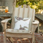 Coussin Concepteur d'amour de tortue de mer d'aquarelle (Chaise)