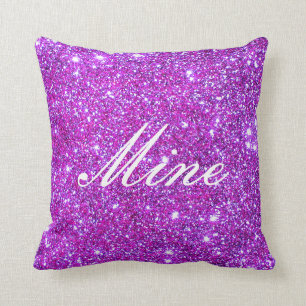 Coussin Concepteur fascinant scintillant pourpre rose de