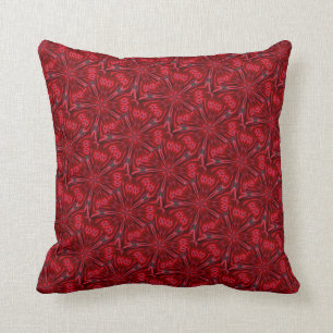 Coussin Concepteur rouge Abstrait