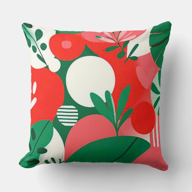 Coussin Conception abstraite colorée (Recto)