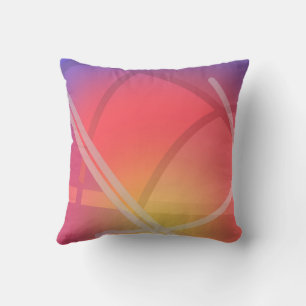 Coussin Conception Abstraite Couches Néon Douce