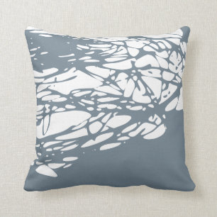 Coussin Conception abstraite dans gris et blanc