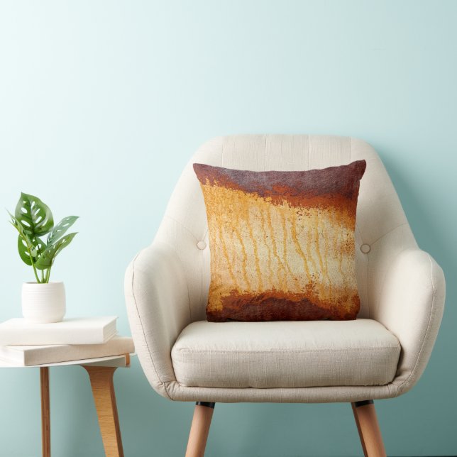 Coussin Conception Abstraite de Corrosion Rouillée (Chaise)