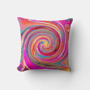 Coussin Conception abstraite de l'arc-en-ciel coloré