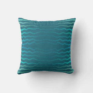 Coussin Conception Abstraite de Vague Turquoise Salée de P