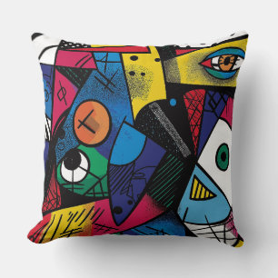 Coussin Conception abstraite des cubes géométriques dynami